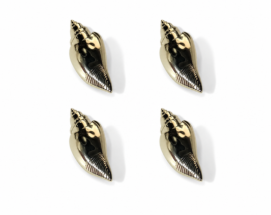Golden Shell Shaped Buttons Style Metal Shank Sewing Accessories