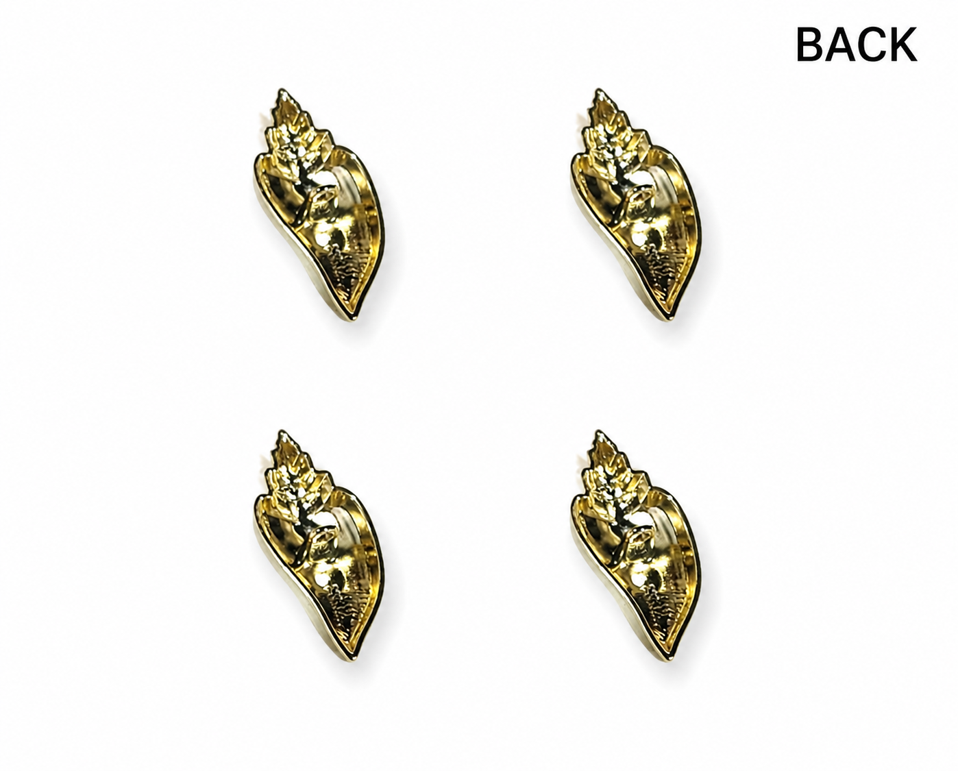 Golden Shell Shaped Buttons Style Metal Shank Sewing Accessories