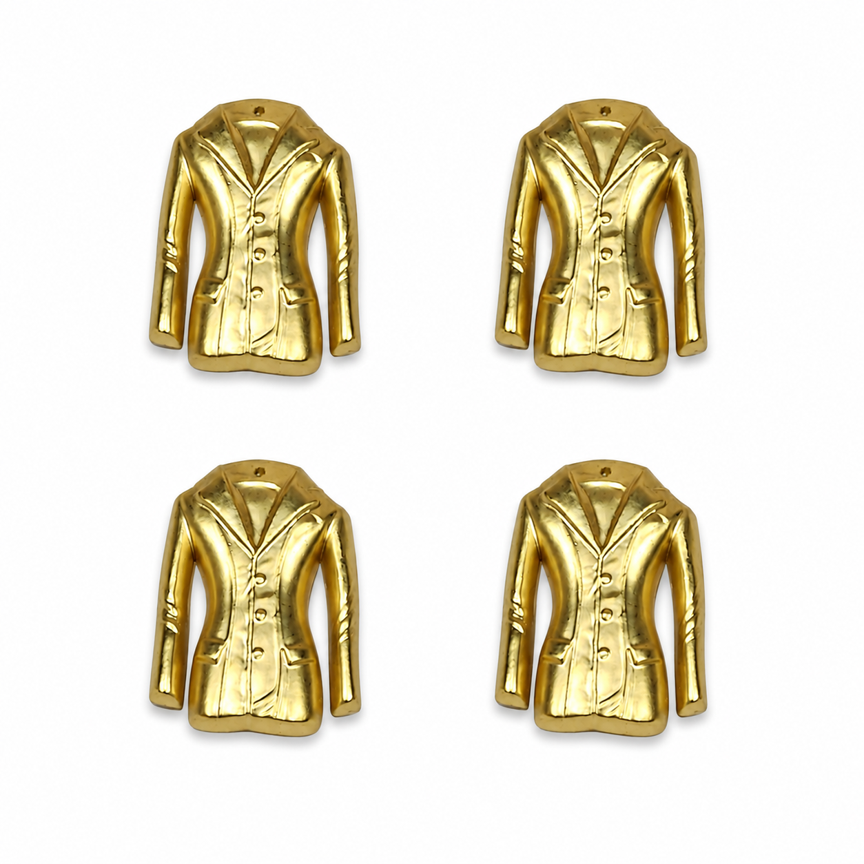 Matte Gold Suit/Coat Shaped Buttons Metal Shank Sewing Accessories