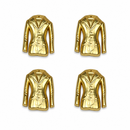 Matte Gold Suit/Coat Shaped Buttons Metal Shank Sewing Accessories