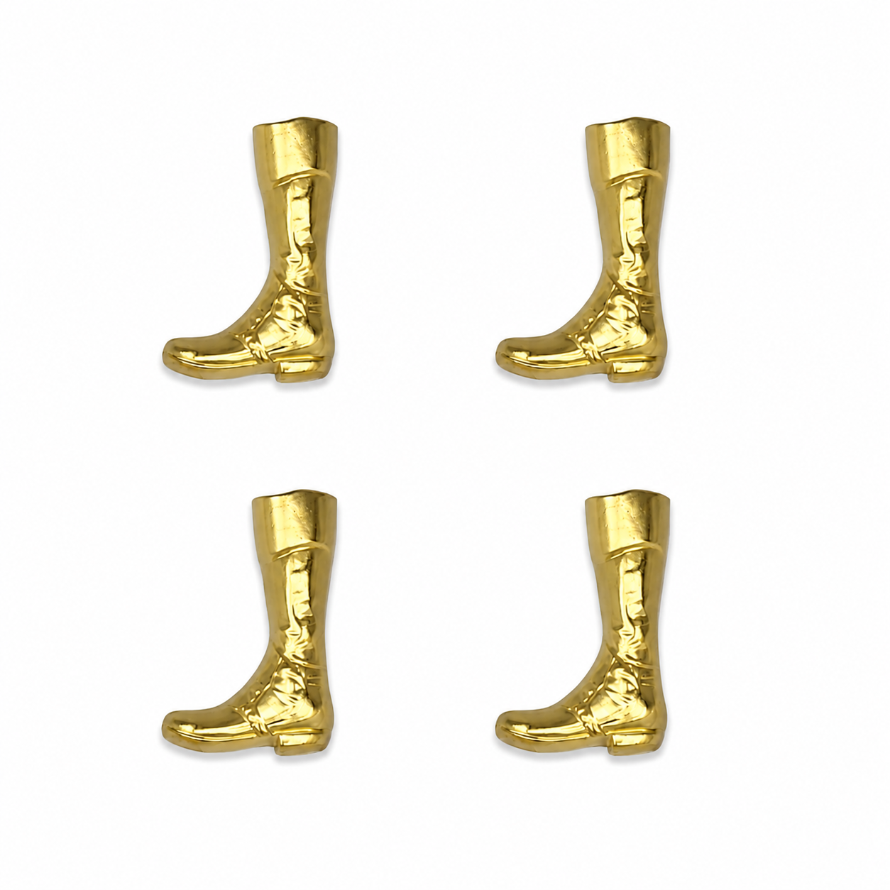 Matte Gold Stylish Cowboy Boot Metal Buttons Sewing Accessories