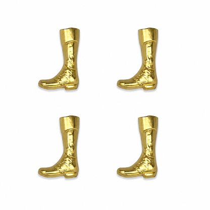 Matte Gold Stylish Cowboy Boot Metal Buttons Sewing Accessories