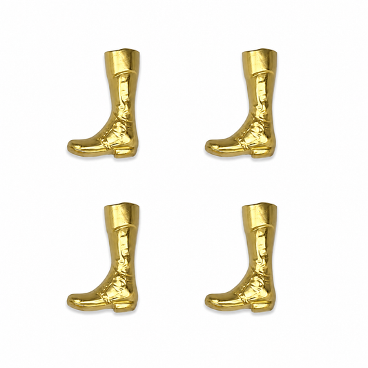 Matte Gold Stylish Cowboy Boot Metal Buttons Sewing Accessories