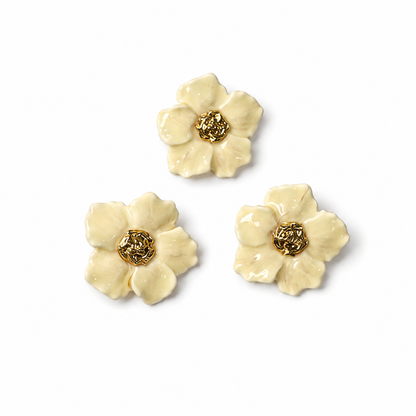 Pack of 3 Pieces Premium Floral Designer Buttons