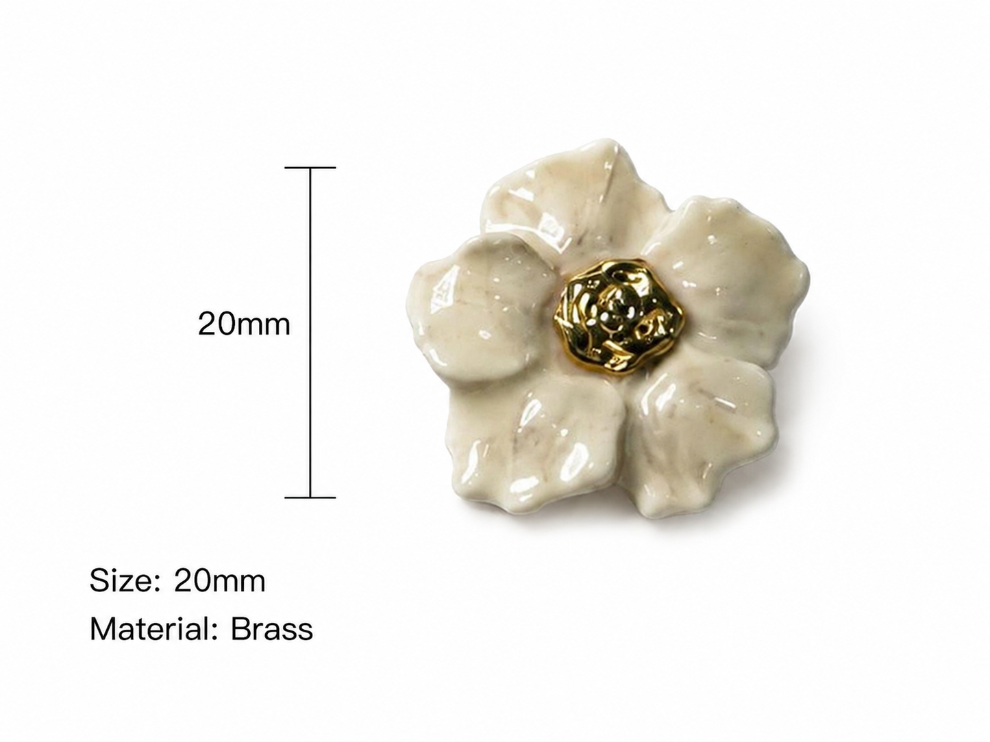 Pack of 3 Pieces Premium Floral Designer Buttons