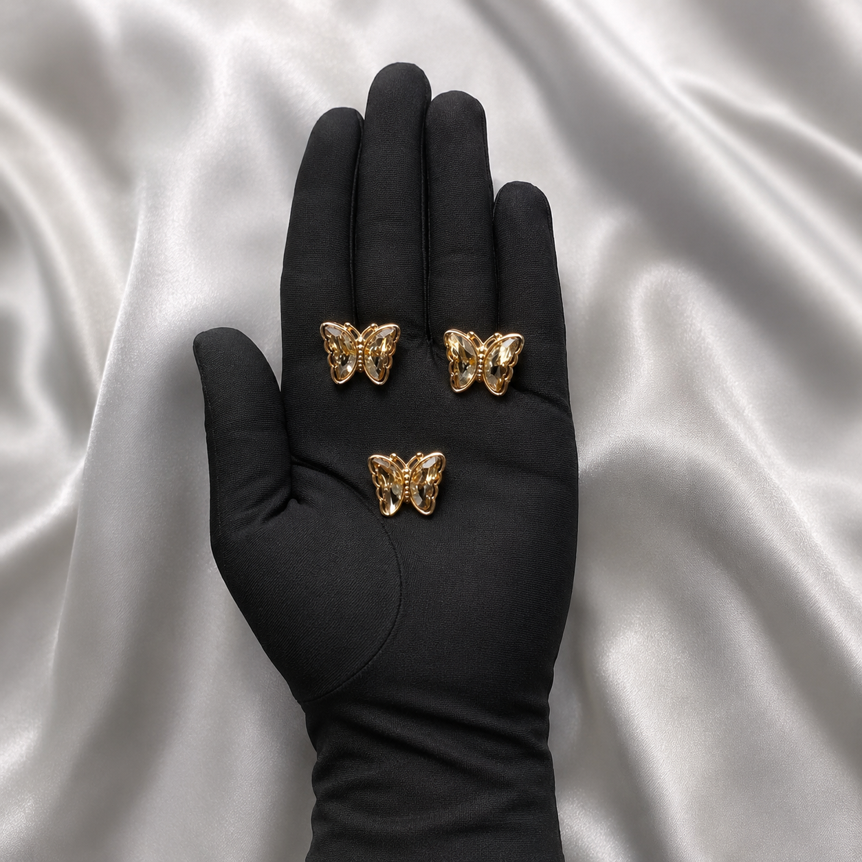 Luxury Butterfly Embellishment Buttons – Pack of 3