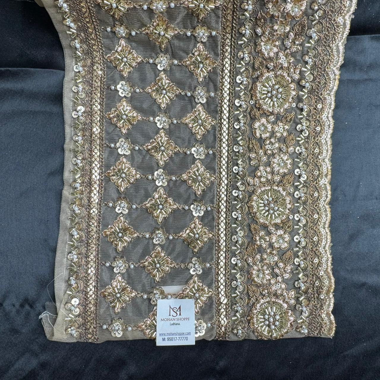 Heavy Handwork with Sequins, Pearls & Cutdana Detailing Border