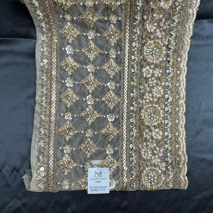 Heavy Handwork with Sequins, Pearls & Cutdana Detailing Border