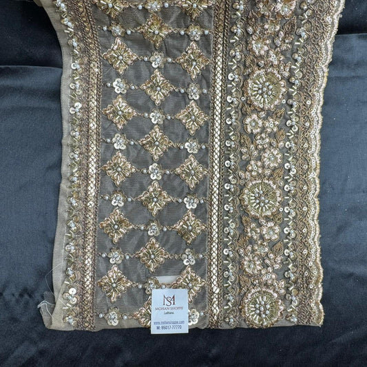 Heavy Handwork with Sequins, Pearls & Cutdana Detailing Border