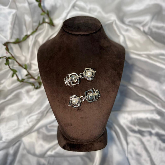 Trending Ranveer Singh Silver 2 Part Frog Button/Buckle 3 Pieces