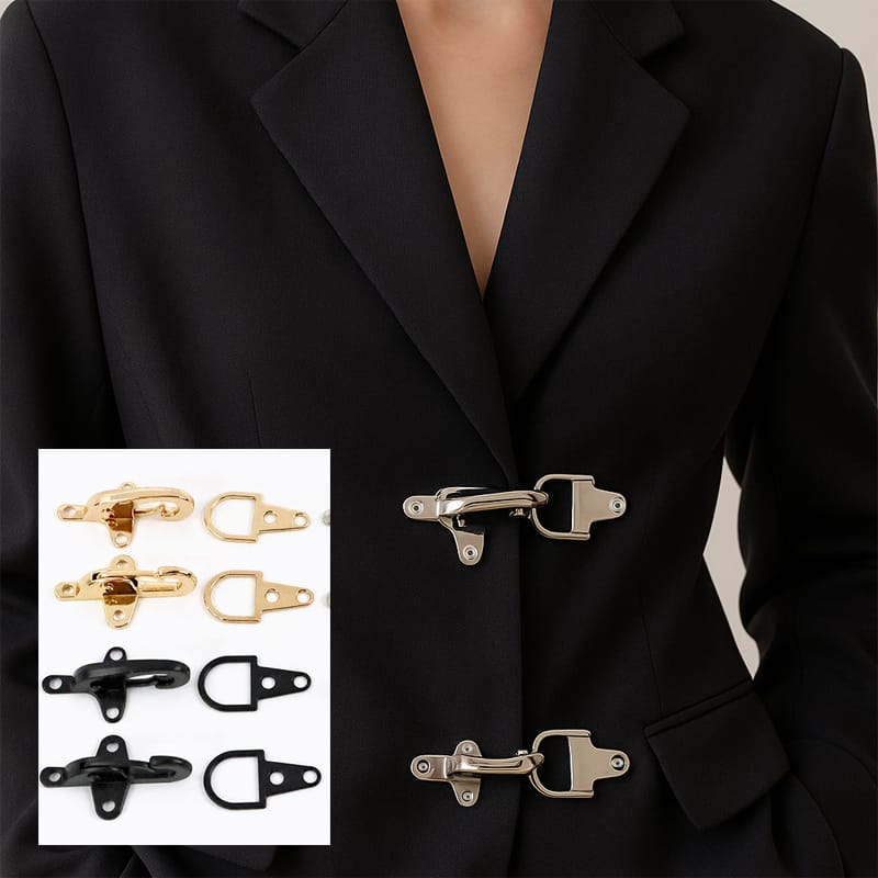 Metal Buckles Coat Suit Down Fastener Hook Pants Jeans Belt Buckle Bags Decor