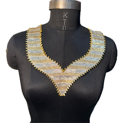 Designer Gota Patti Neck Patch with Sleeves Lace