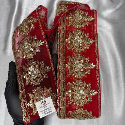 Zari and Sequins work Net Base Lace