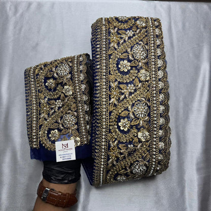 Heavy Designer Beads work Handwork Lace