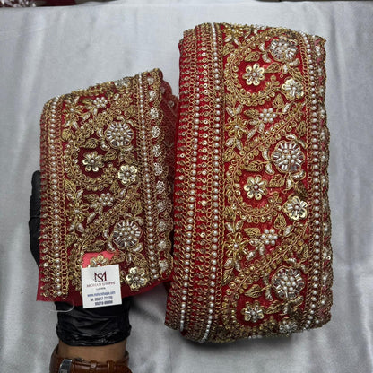 Heavy Designer Beads work Handwork Lace