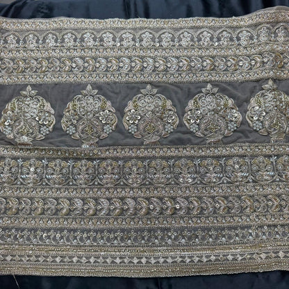 Heavy embellishment with pearls & Zari embroidery Lace