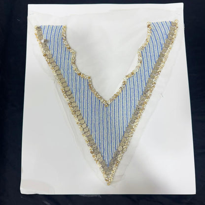 Gorgeous Beads work Neckline Motif Patch