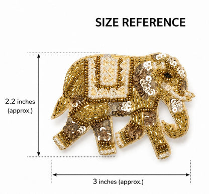 Indian Ethnic Elephant Embroidery Patch 2 Pieces