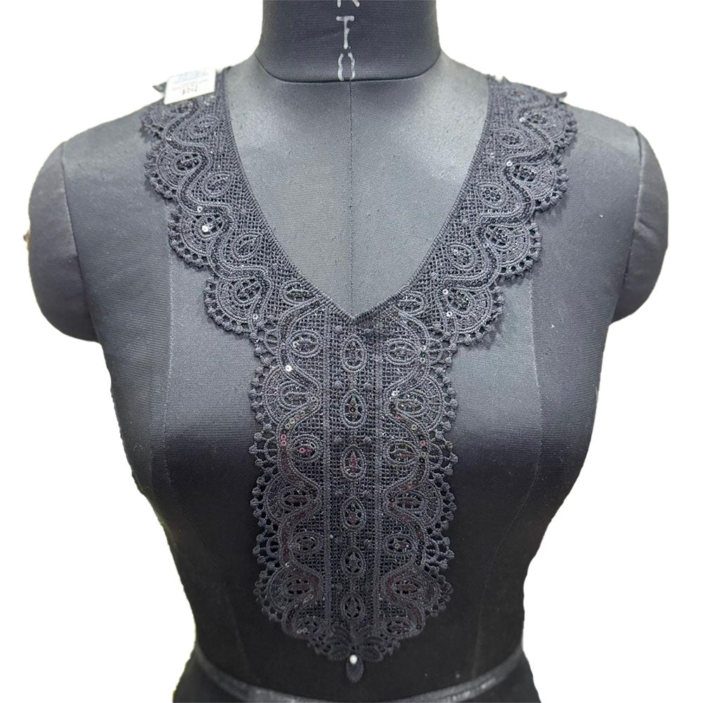 Cotton Neck Patch with Sequins work