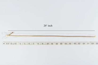 White Color Ykk Zip with Golden chain 20 25 inches
