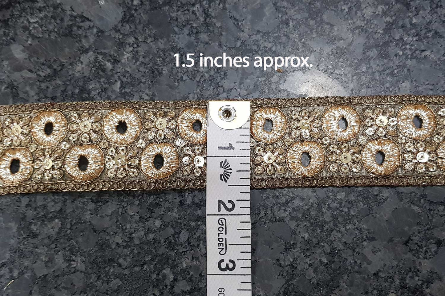 Antique Golden color Zari work Lace Border