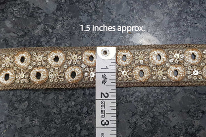 Antique Golden color Zari work Lace Border