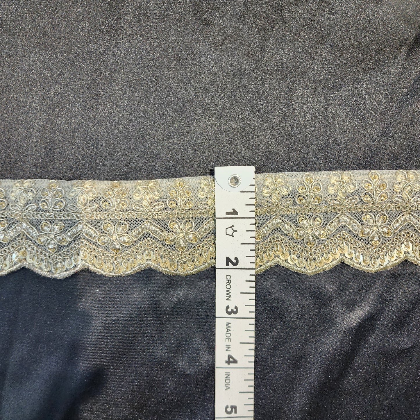 Silver color Zari lace