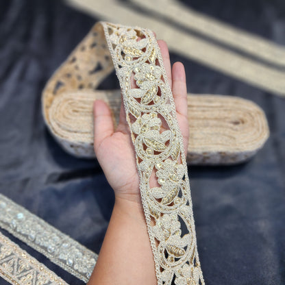 Rose Gold designer Zari lace