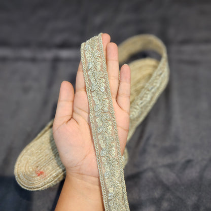 Water Golden Designer Zari lace
