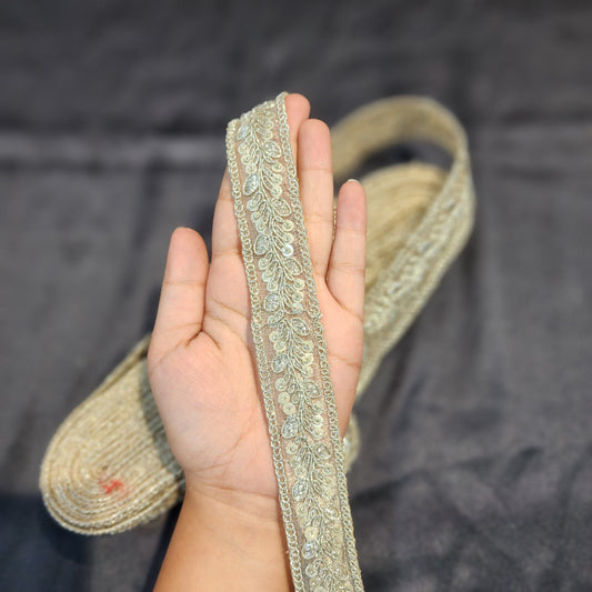 Water Golden Designer Zari lace