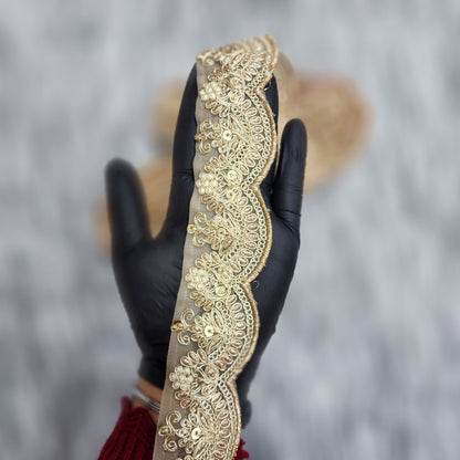 Golden Cutwork Zari work Lace