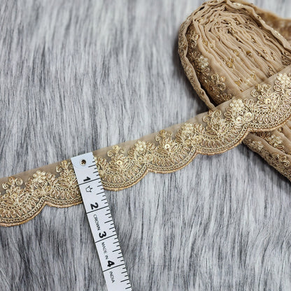 Golden Cutwork Zari work Lace