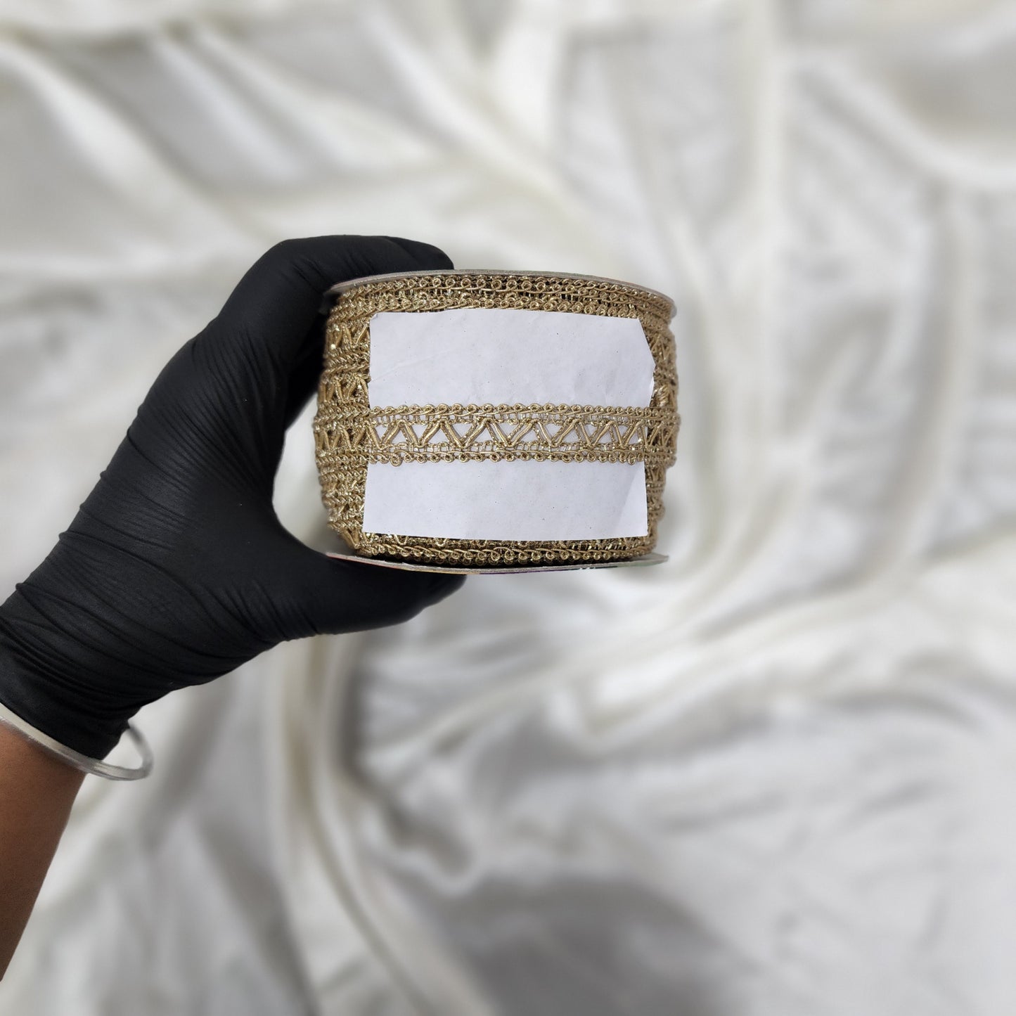 Golden color Fancy Zari Lace