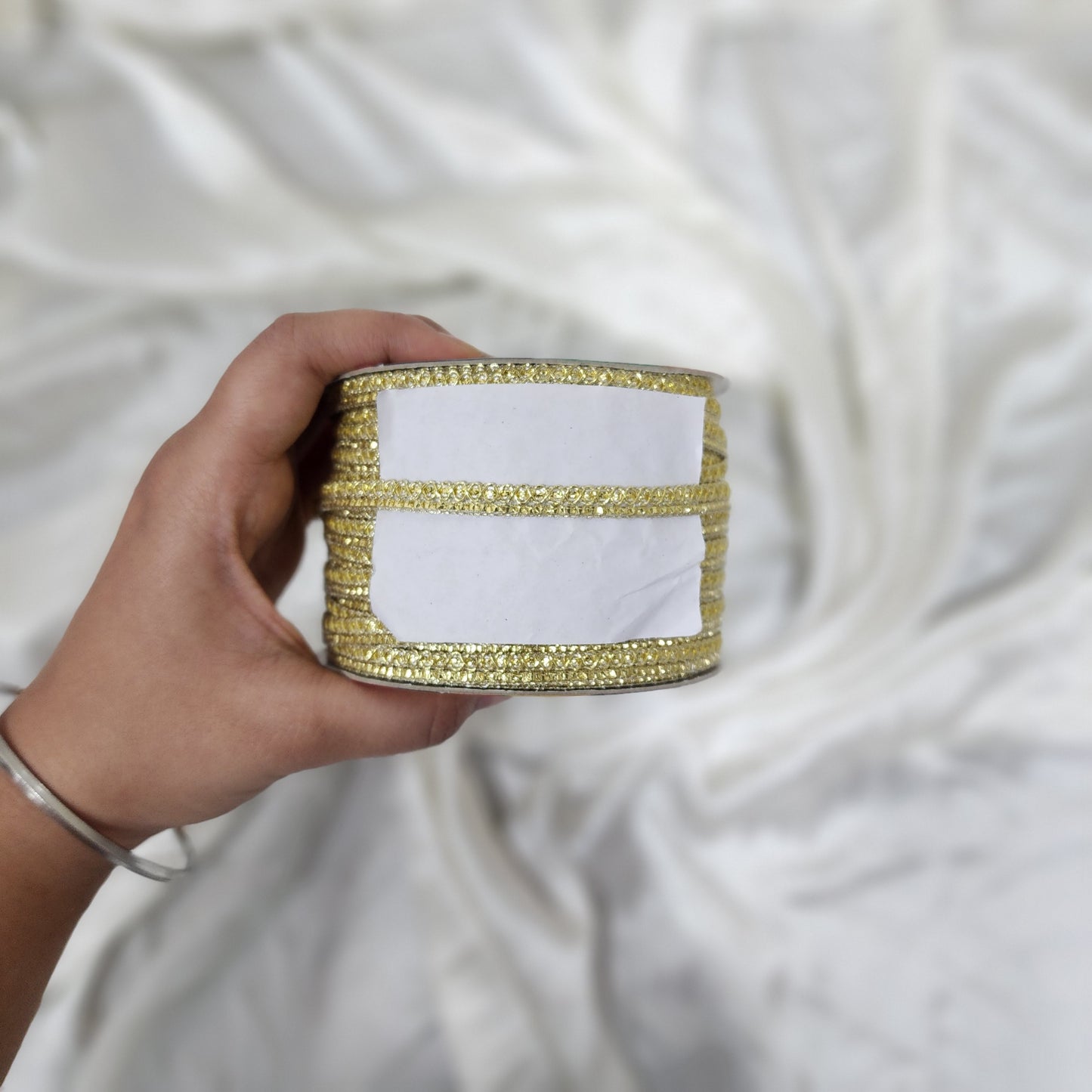 Yellow Gold Color Zari Lace