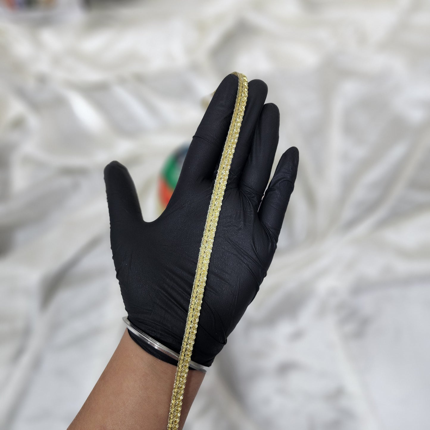 Yellow Gold Color Zari Lace