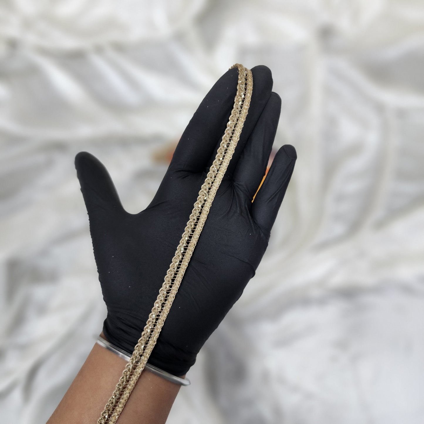 Pearl Matte Color Fancy Zari Lace