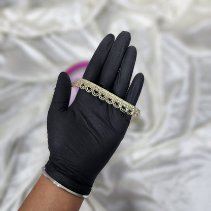 Light Golden color Zari lace