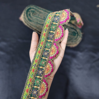Multicolor Zari work Lace Border