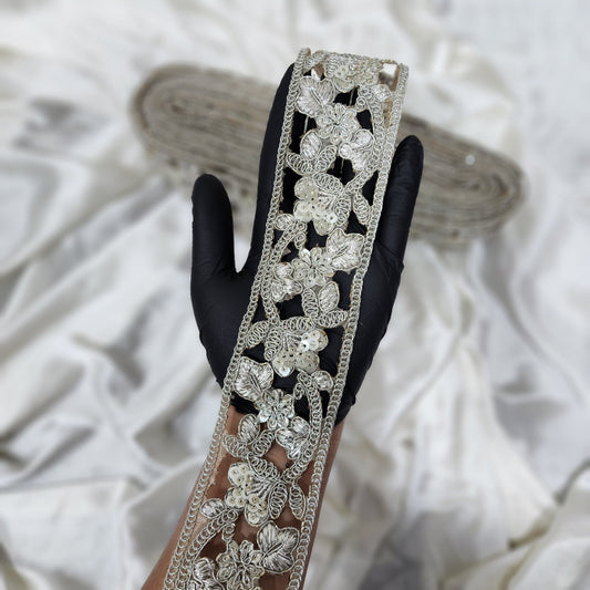 Water Golden color Zari Lace Border