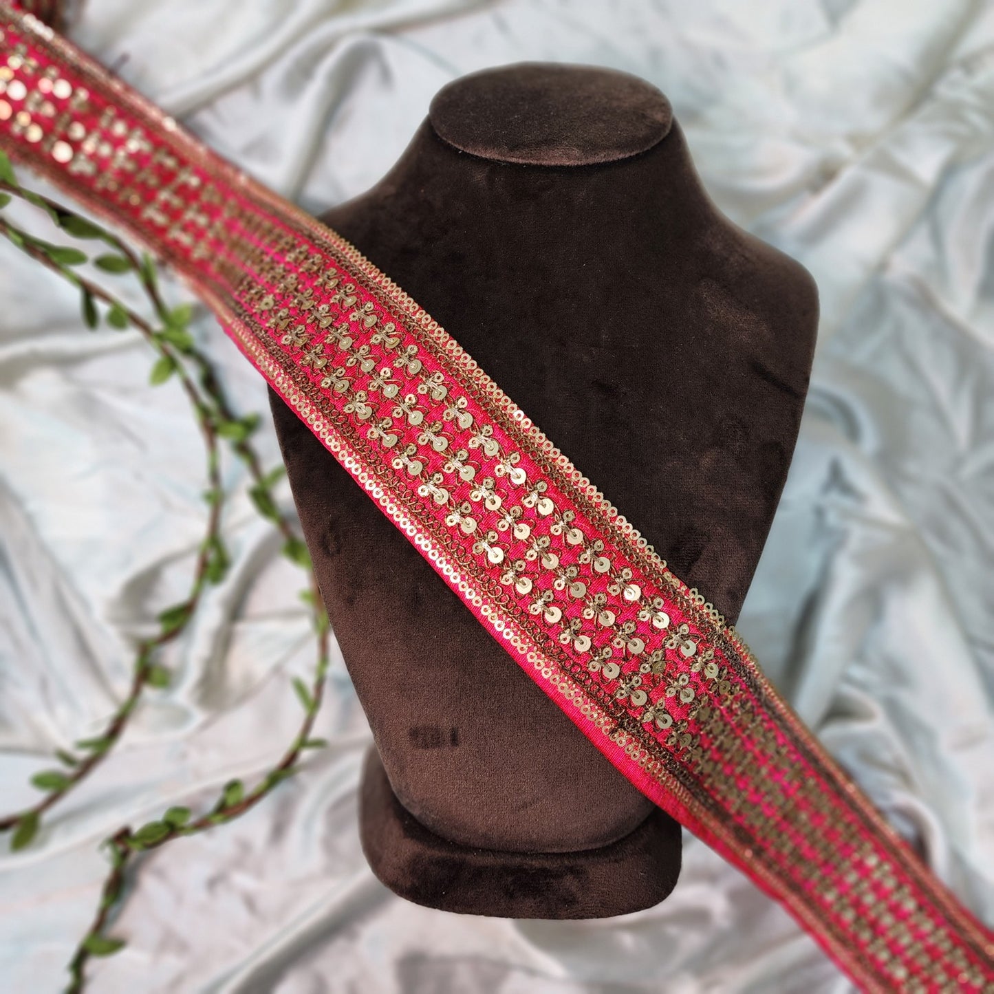 Designer Sequins and Zari work Straight Border Lace