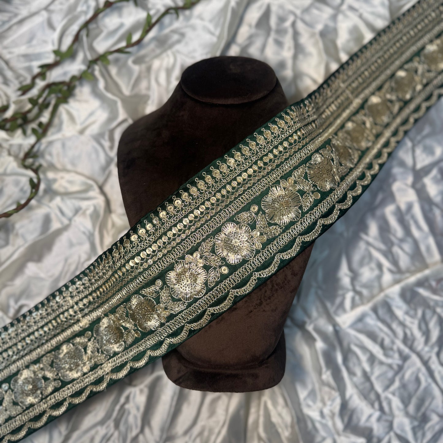 Golden Zari work Designer Lace