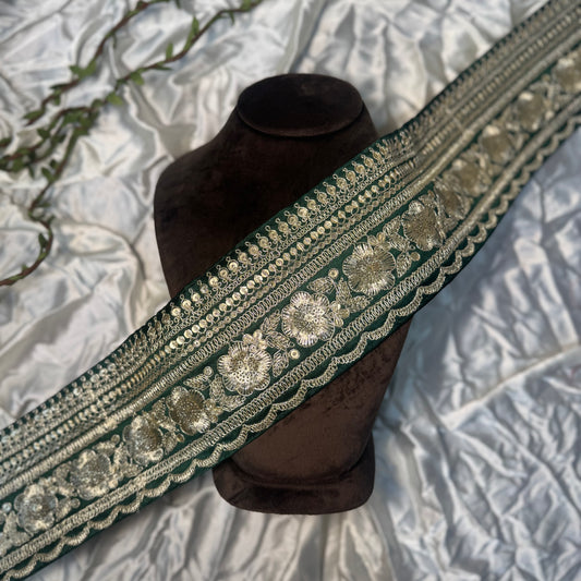Golden Zari work Designer Lace