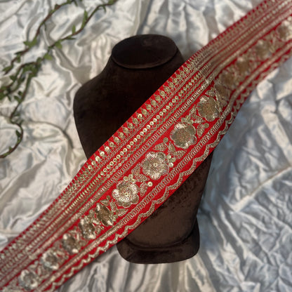Golden Zari work Designer Lace