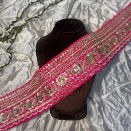 Golden Zari work Designer Lace