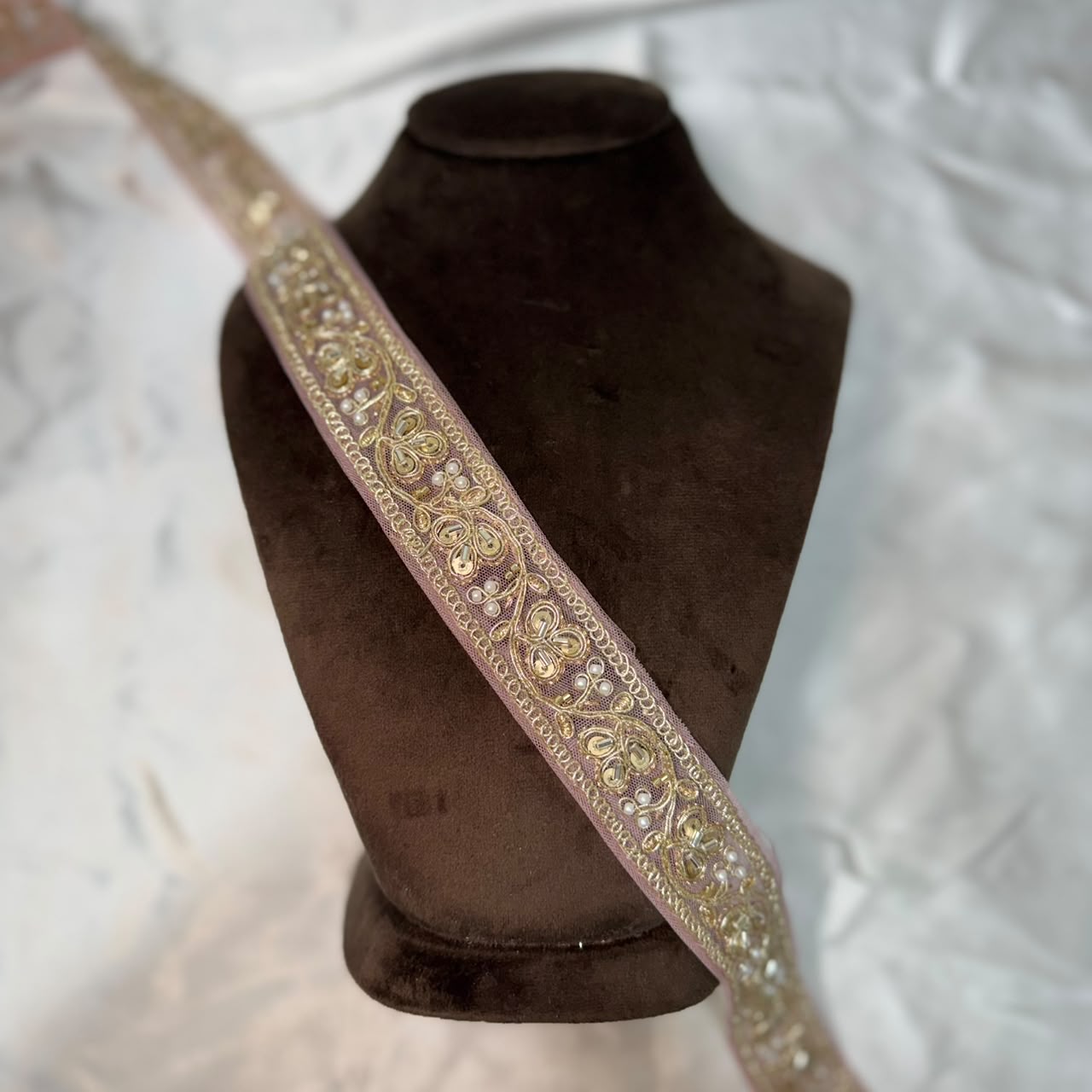 Royal Floral Gold Embroidery Lace Border