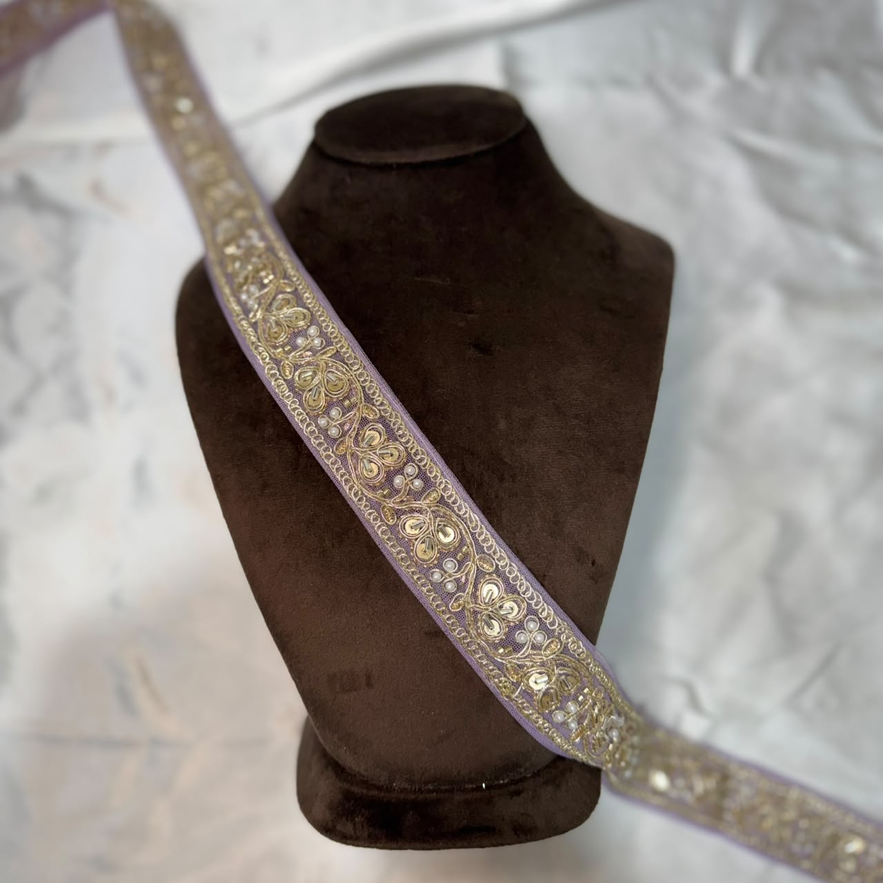 Royal Floral Gold Embroidery Lace Border