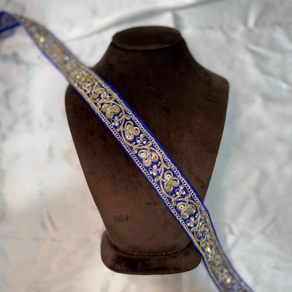 Royal Floral Gold Embroidery Lace Border