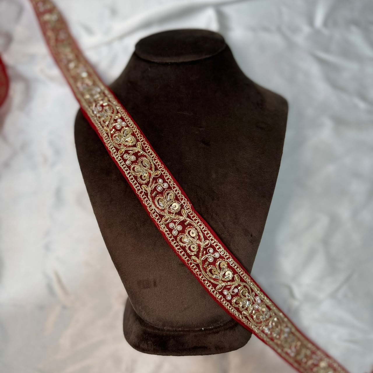 Royal Floral Gold Embroidery Lace Border
