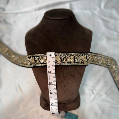 Royal Floral Gold Embroidery Lace Border