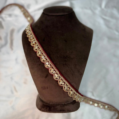 Designer Gold Zari Cutwork Lace Trim